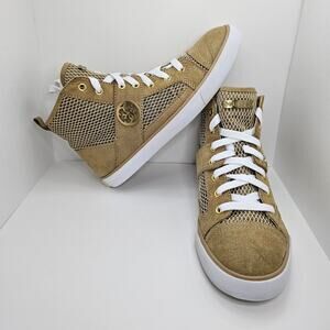 Guess 'Mamari' Tan Hi Top Shoes - US Women's Size 6